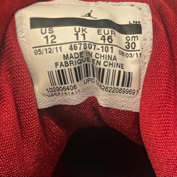 Air Jordan retro 8 White Red Men’s size 12 - Picture 10 of 10